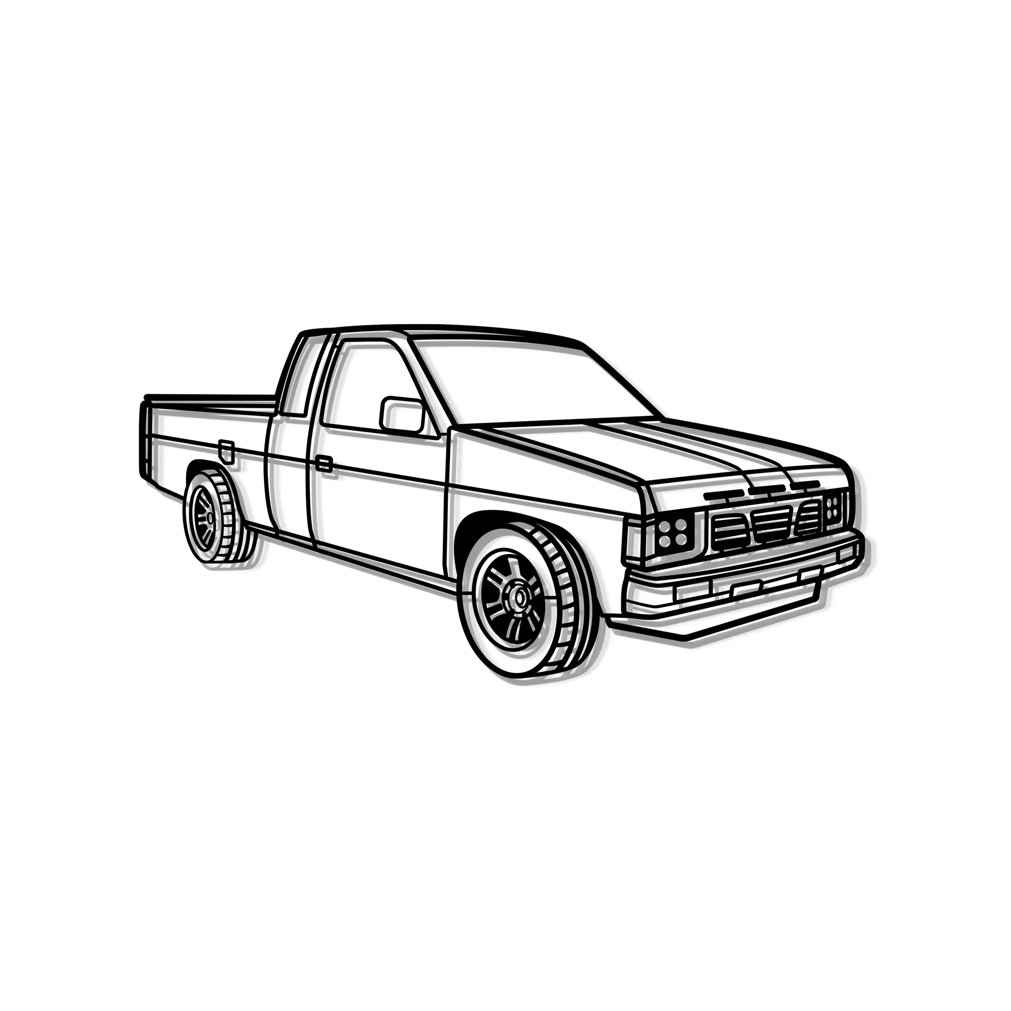 1990 NISSAN D21 HARDBODY TRUCK ANGLE - слика 3